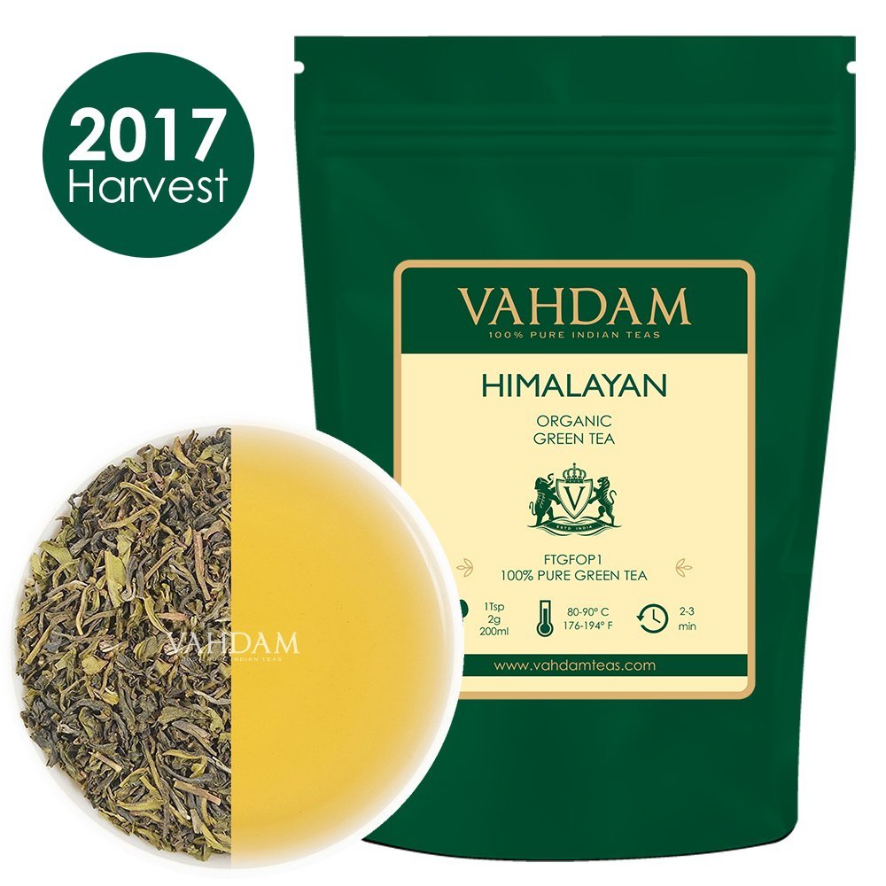 Vahdam Organic Green Tea Leaves from Himalayas 100 g Organic Tea